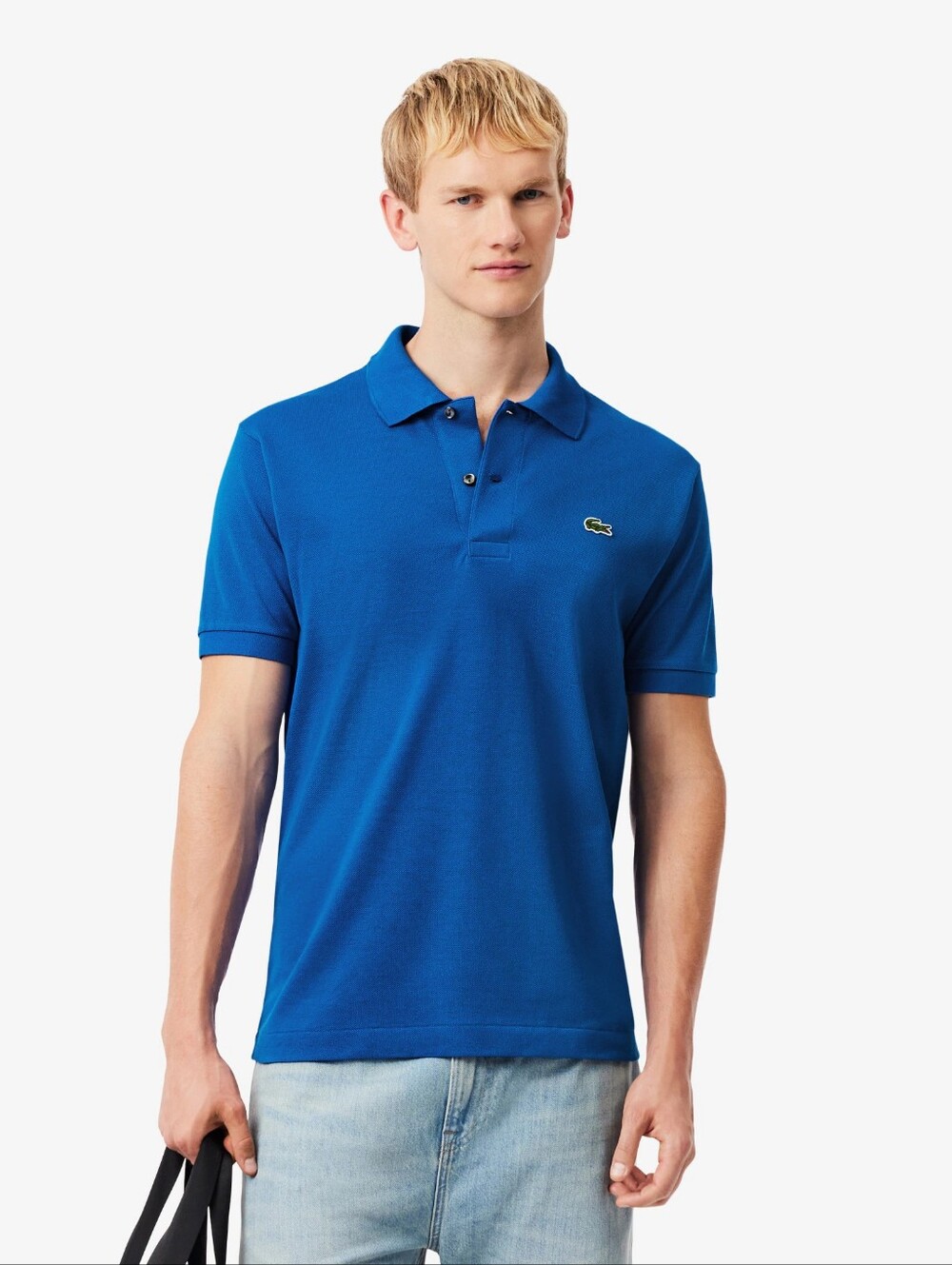 Lacoste L.12.12 Classic Fit Original Pique Polo Blue Size Large